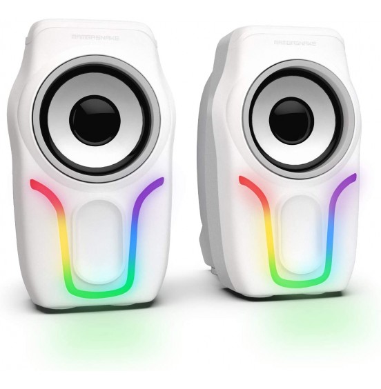 Computer Speakers,2.0 Stereo Volume Control Gaming Speakers with Surround Sound,6 RGB LED Backlit Effect,USB Powered Wired Laptop Speakers with 3.5mm for Desktop Computer/PC/Laptops(White) Computer Speakers,2.0 Stereo Volume Control Gaming Speakers with Surround Sound,6 RGB LED Backlit Effect,USB Powered Wired Laptop Speakers with 3.5mm for Desktop Computer/PC/Laptops(White)