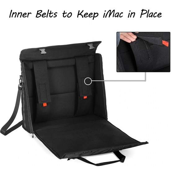CURMIO Rolling Carrying Bag with Wheels Compatible with Apple iMac 27 inch Desktop Computer, Detachable Trolley Storage Case Compatible with iMac 27” Monitors and Accessories, Black (Patented Design) CURMIO Rolling Carrying Bag with Wheels Compatible with Apple iMac 27 inch Desktop Computer, Detachable Trolley Storage Case Compatible with iMac 27” Monitors and Accessories, Black (Patented Design)