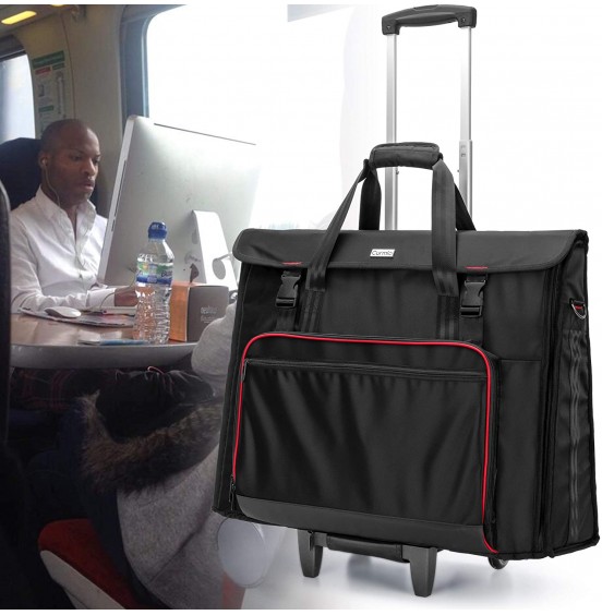 CURMIO Rolling Carrying Bag with Wheels Compatible with Apple iMac 27 inch Desktop Computer, Detachable Trolley Storage Case Compatible with iMac 27” Monitors and Accessories, Black (Patented Design) CURMIO Rolling Carrying Bag with Wheels Compatible with Apple iMac 27 inch Desktop Computer, Detachable Trolley Storage Case Compatible with iMac 27” Monitors and Accessories, Black (Patented Design)