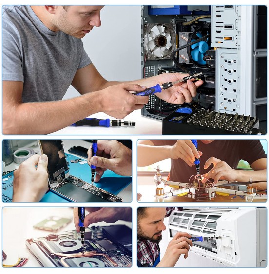 STREBITO Precision Screwdriver Set 124-Piece Electronics Tool Kit with 101 Bits Magnetic Screwdriver Set for Computer, Laptop, Cell Phone, PC, MacBook, iPhone, Nintendo Switch, PS4, PS5, Xbox Repair STREBITO Precision Screwdriver Set 124-Piece Electronics Tool Kit with 101 Bits Magnetic Screwdriver Set for Computer, Laptop, Cell Phone, PC, MacBook, iPhone, Nintendo Switch, PS4, PS5, Xbox Repair